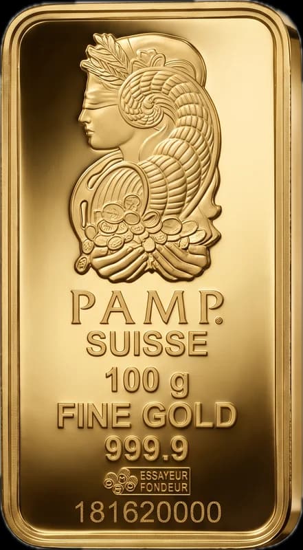 PAMP Suisse 100 g Gold Bar